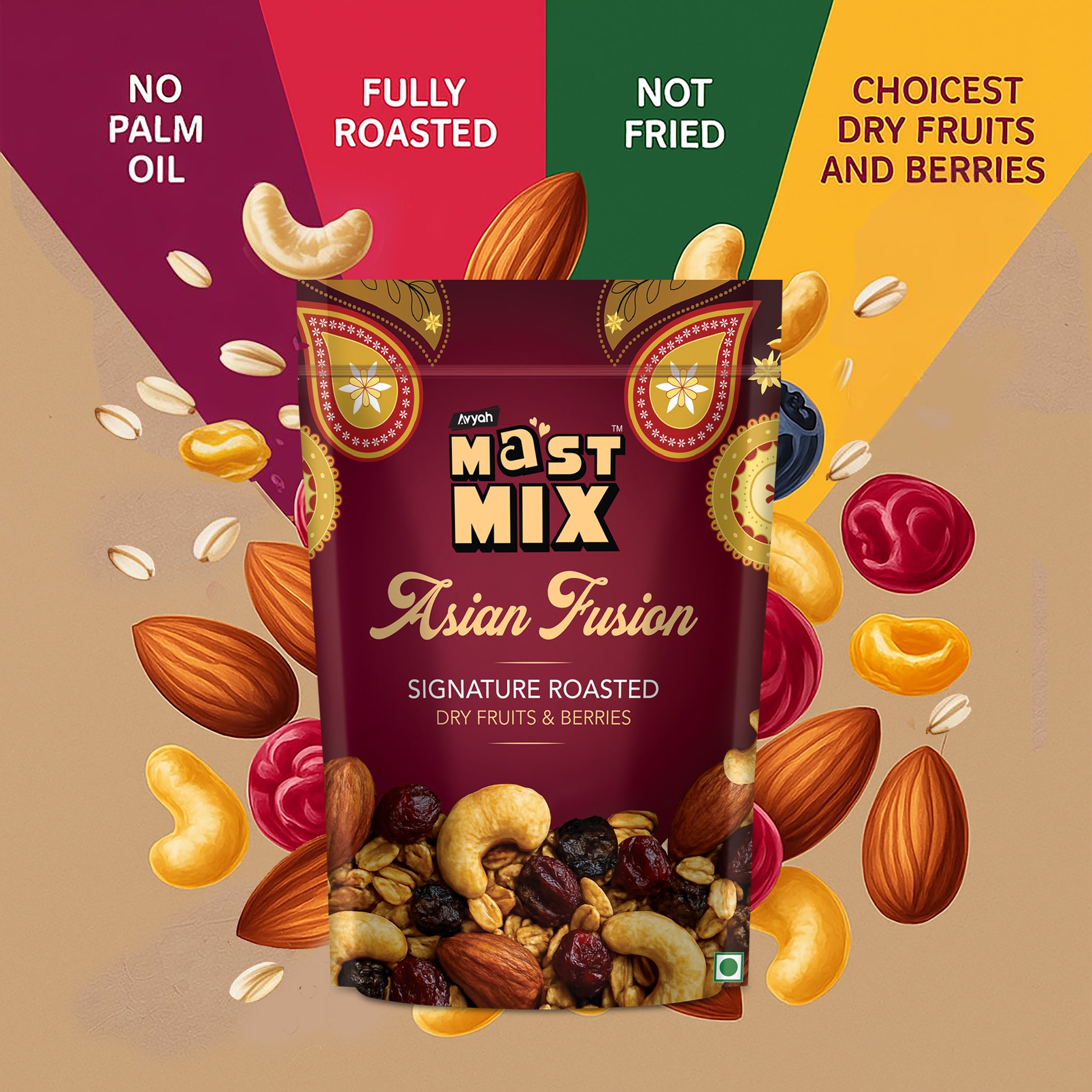 Mast Mix Signature Roasted Dry Fruits & Berries | Asian Fusion - 1 Pack