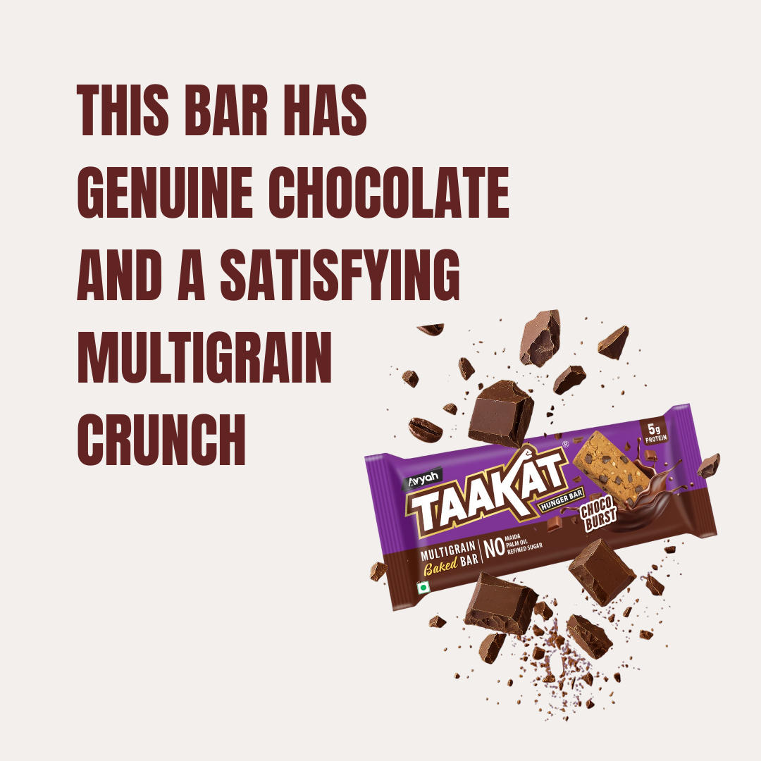Taakat Hunger Bar - Choco Burst - Wholesome Pack- 24 pack of 10 | FREE SHIPPING