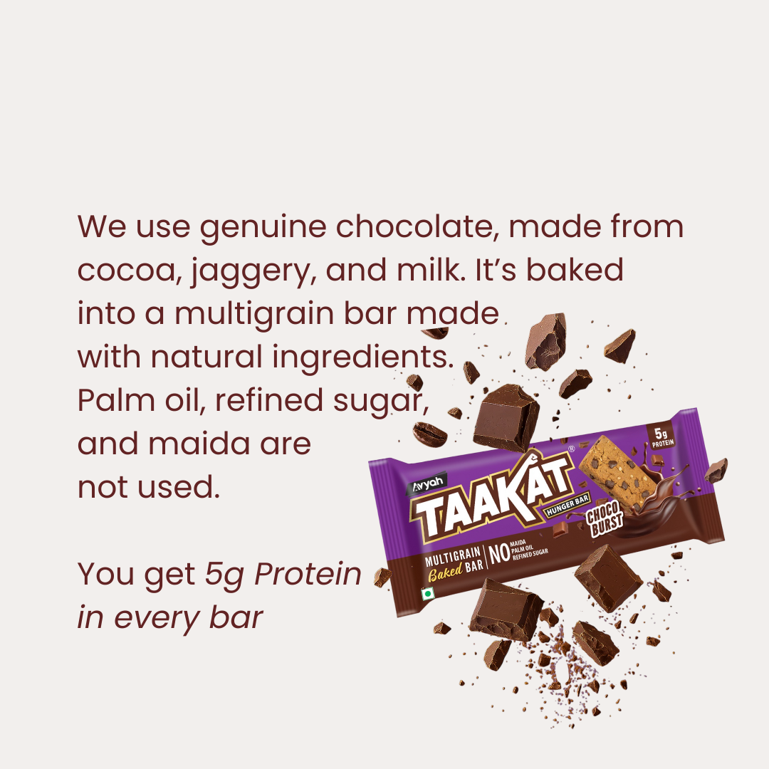 Taakat Hunger Bar - Choco Burst - Wholesome Pack- 24 pack of 10 | FREE SHIPPING