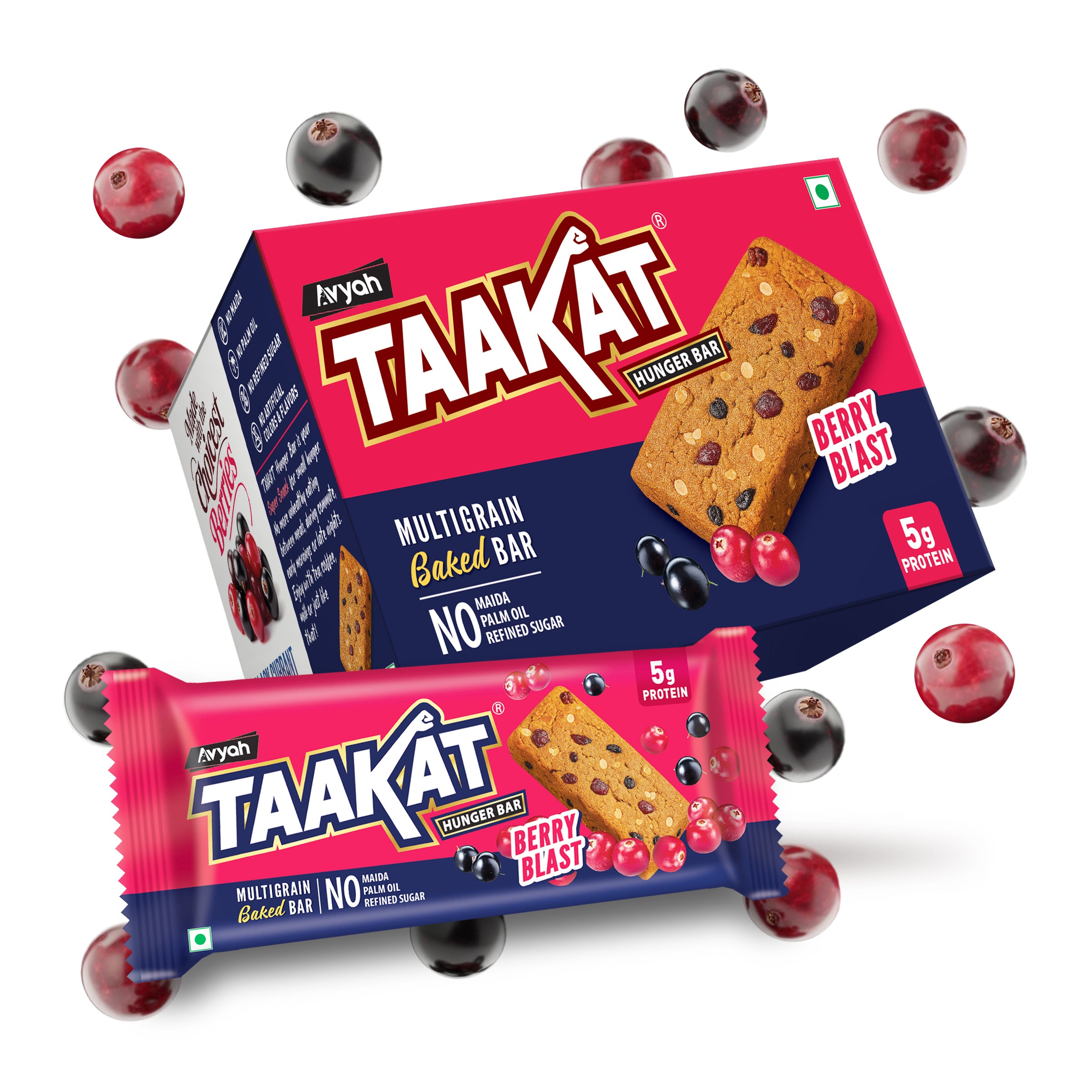 Taakat Hunger Bar - Berry Blast | Pack of 10 bars