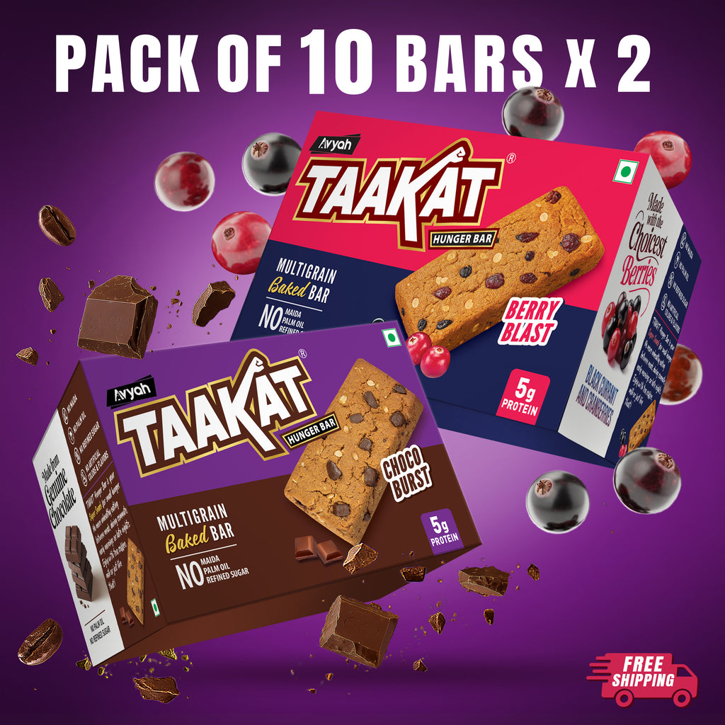 Taakat Hunger Bar - Choco Burst and Berry Blast Combo | Free Shipping