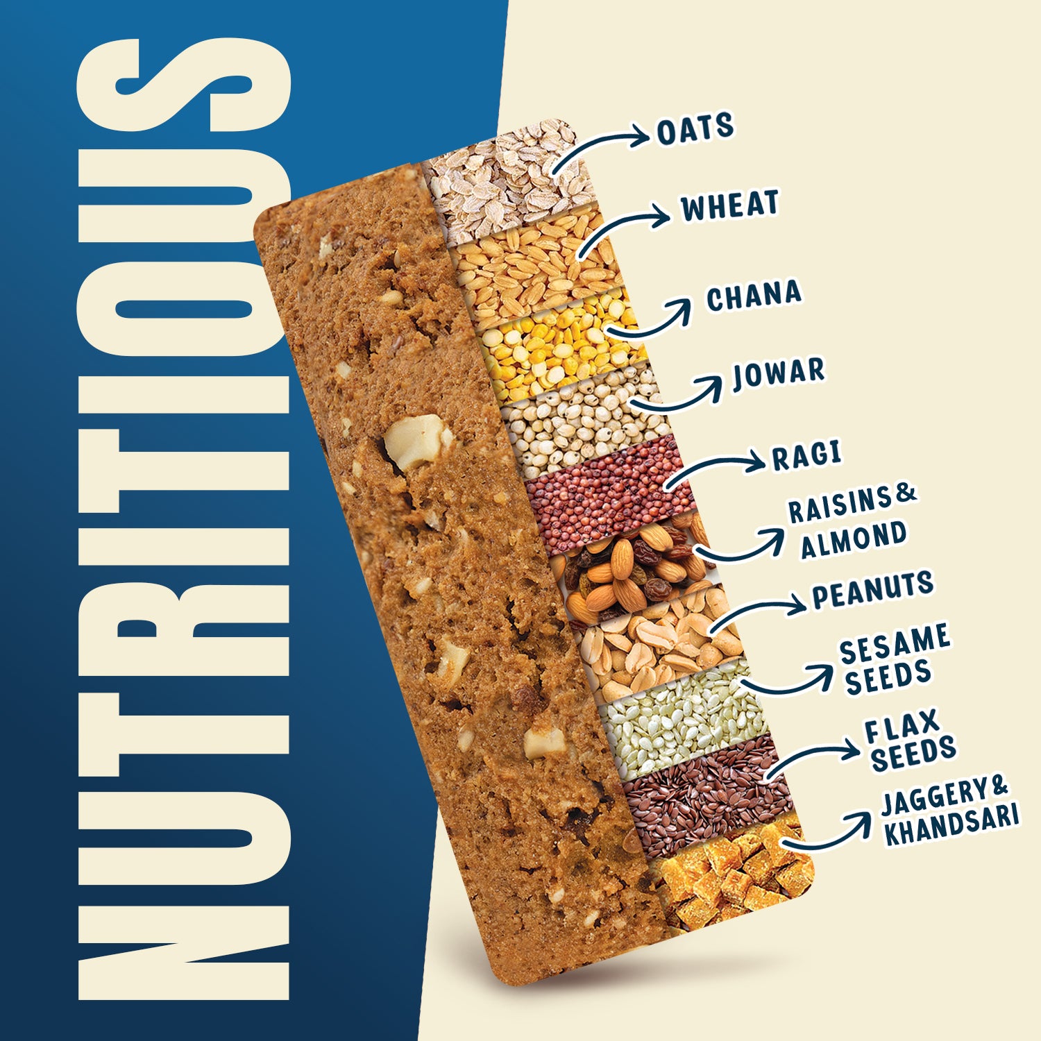 Taakat Hunger Bar - Range Saver Pack (6 variants X 1 Pack-of-10 each) Free Shipping