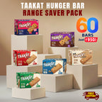 Taakat Hunger Bar - Range Saver Pack - SAVE ₹250/- : 6 variants X 1 Pack-of-10 each | 60 Bars! Free Shipping